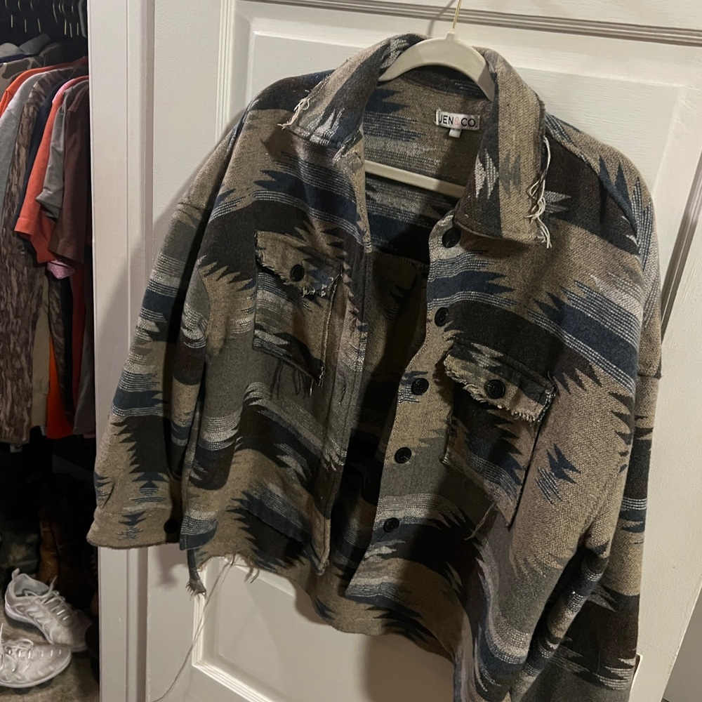 Jen & Co Aztec Button Down